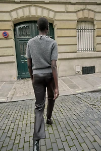 SHORT SLEEVE JEWEL BEAD KNIT JUMPER