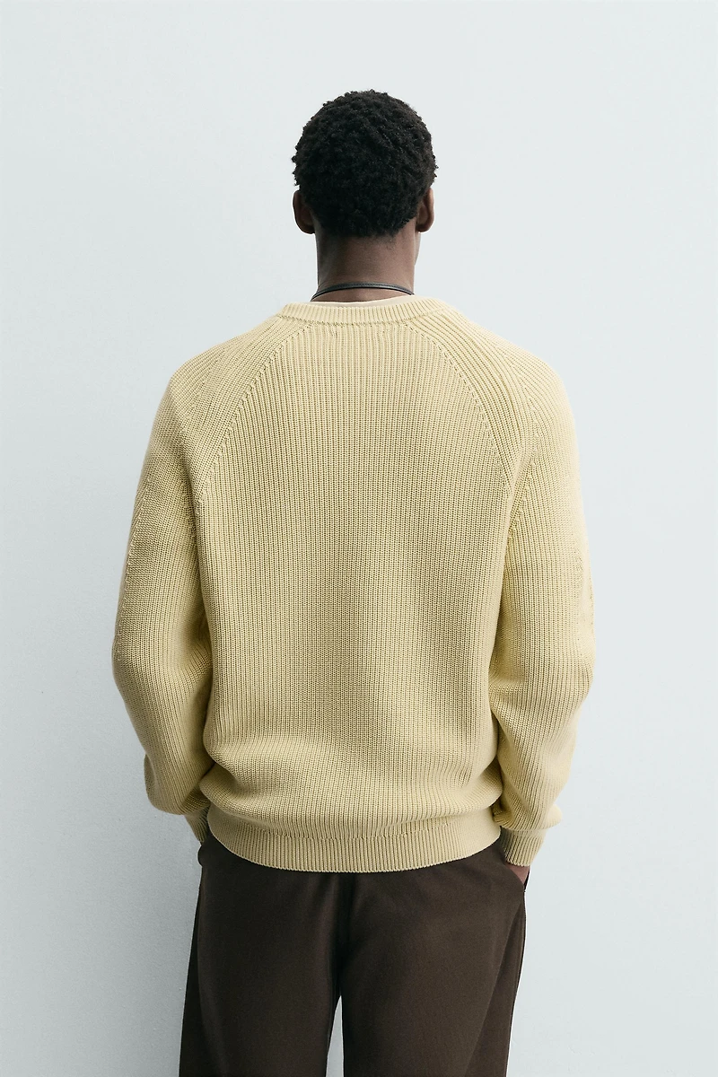 RIBBED TEXTURED JUMPER