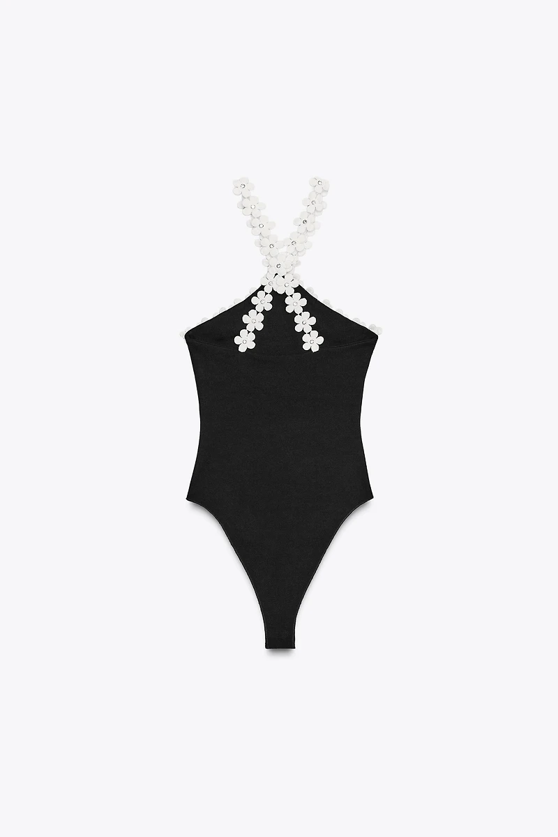 FLORAL HARDWARE STRETCH BODYSUIT