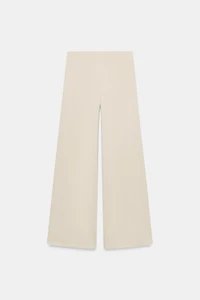 PIQUÉ STRAIGHT LEG PANTS WITH BUTTONS