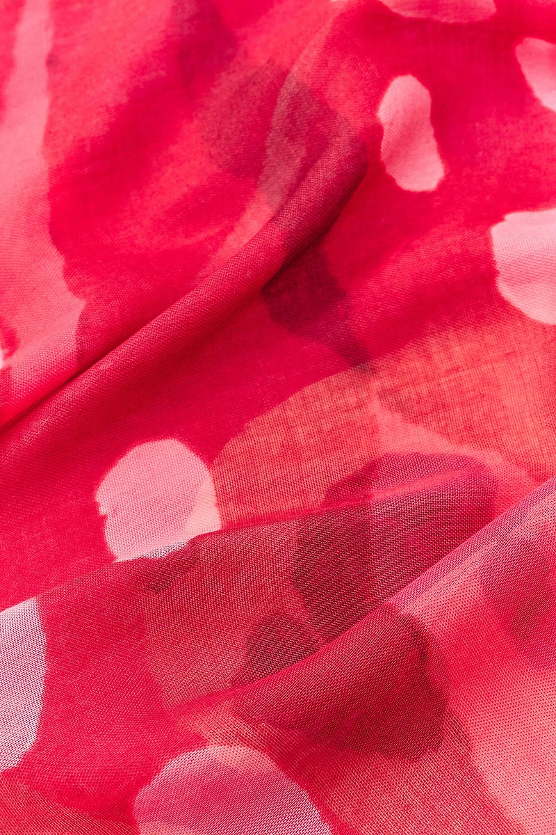 HIBISCUS PRINT MODAL SILK SCARF