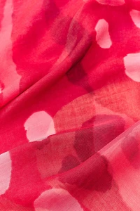HIBISCUS PRINT MODAL SILK SCARF