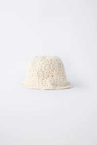 BONNET CROCHET FLEURS RÉVERSIBLE