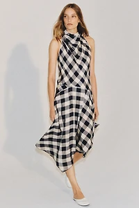 PLAID HALTER DRESS ZW COLLECTION