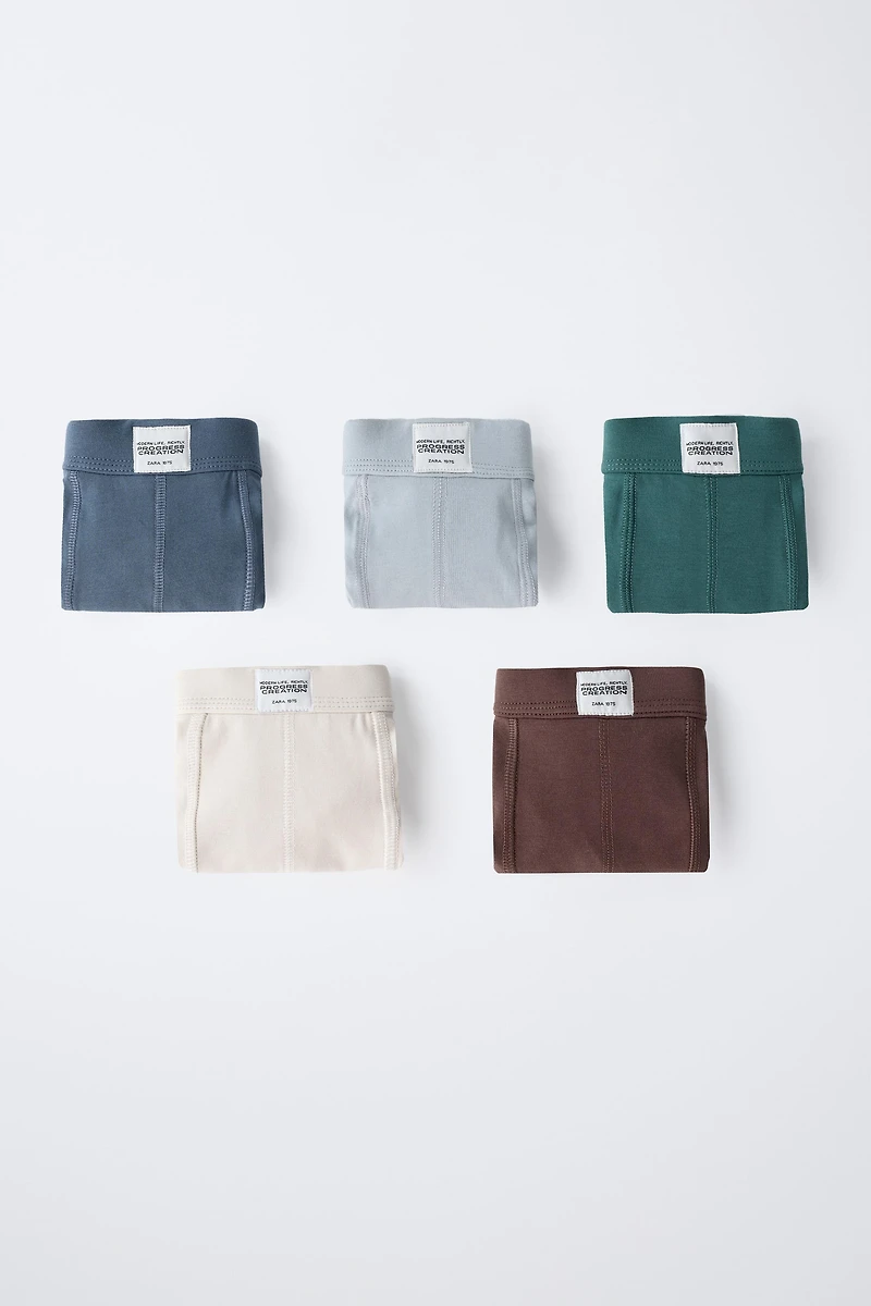 6 ANS/ LOT DE CINQ BOXERS ÉTIQUETTE