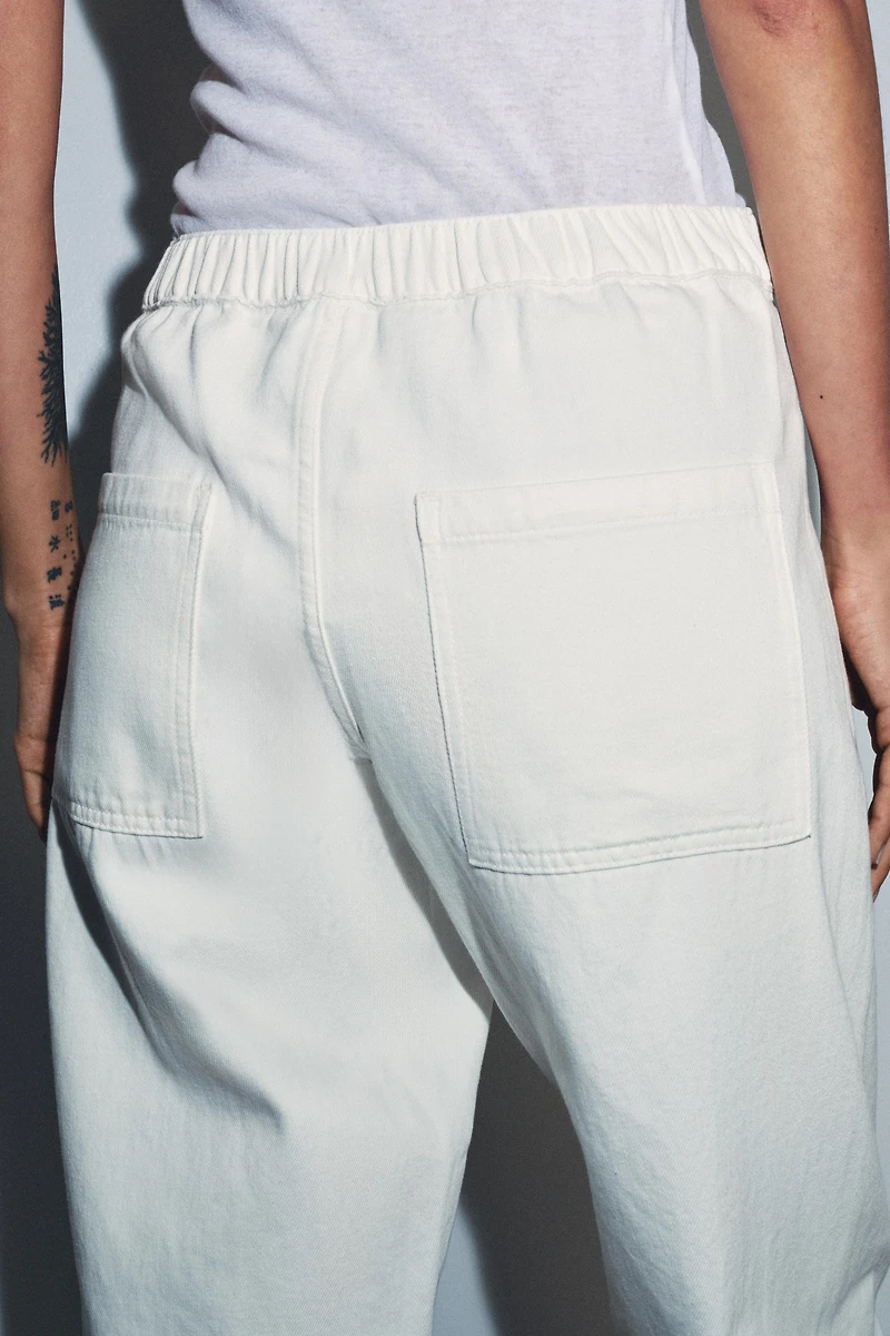 ZW COLLECTION BARREL POCKET DENIM PANTS