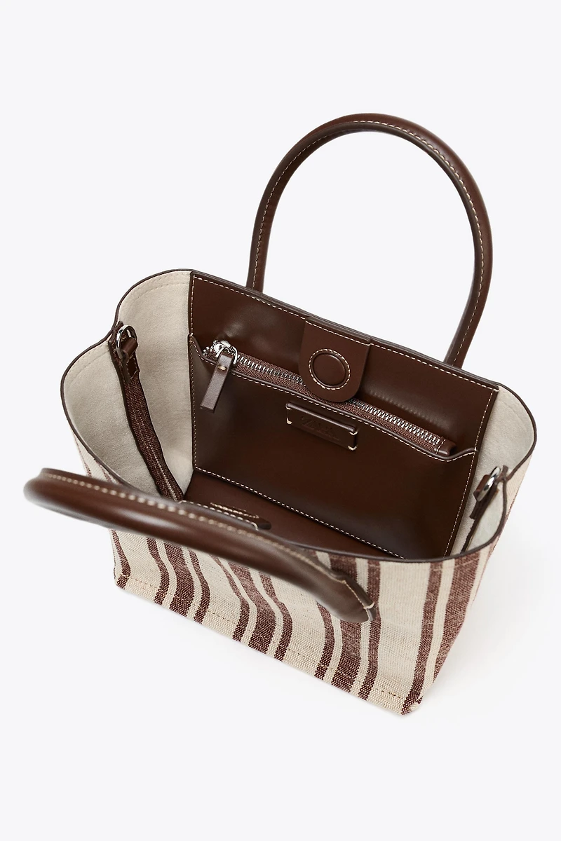 SAC EN CANVAS IMPRIMÉ RAYURES