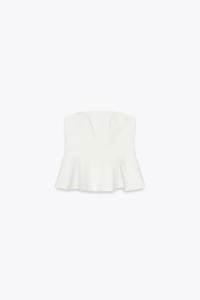 TOP BUSTIER PÉPLUM