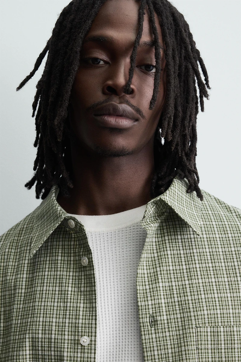 PLAID BOXY FIT SHIRT