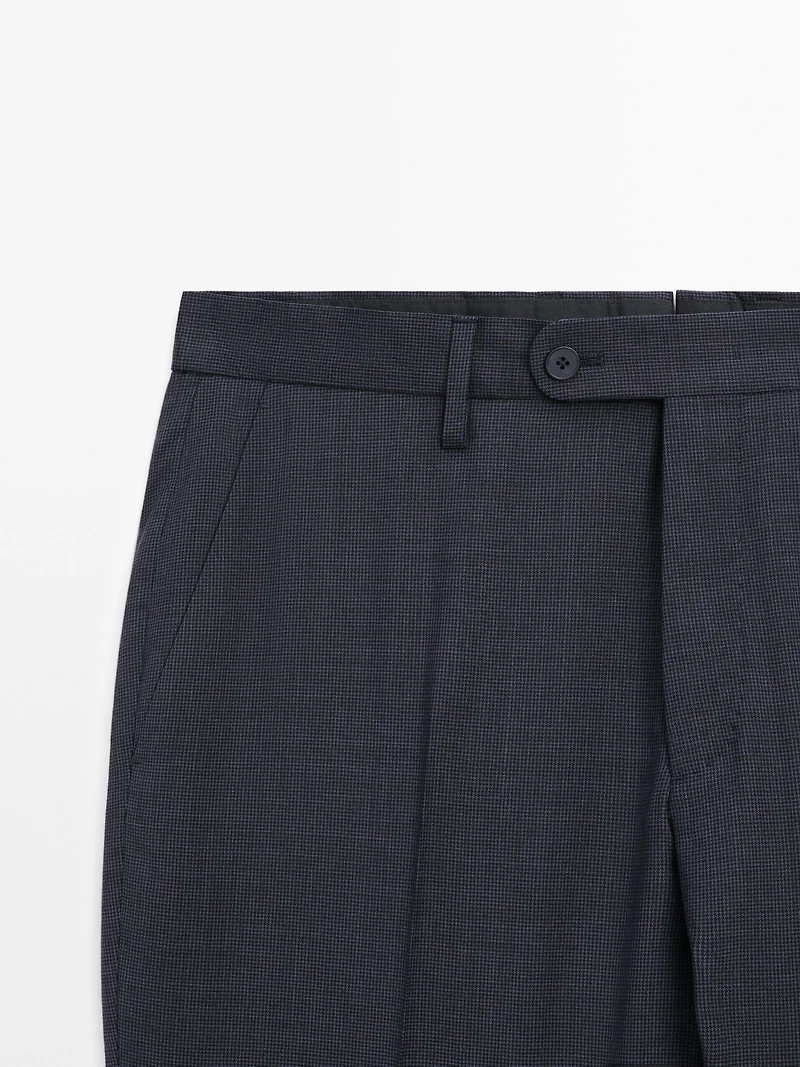 Houndstooth suit trousers
