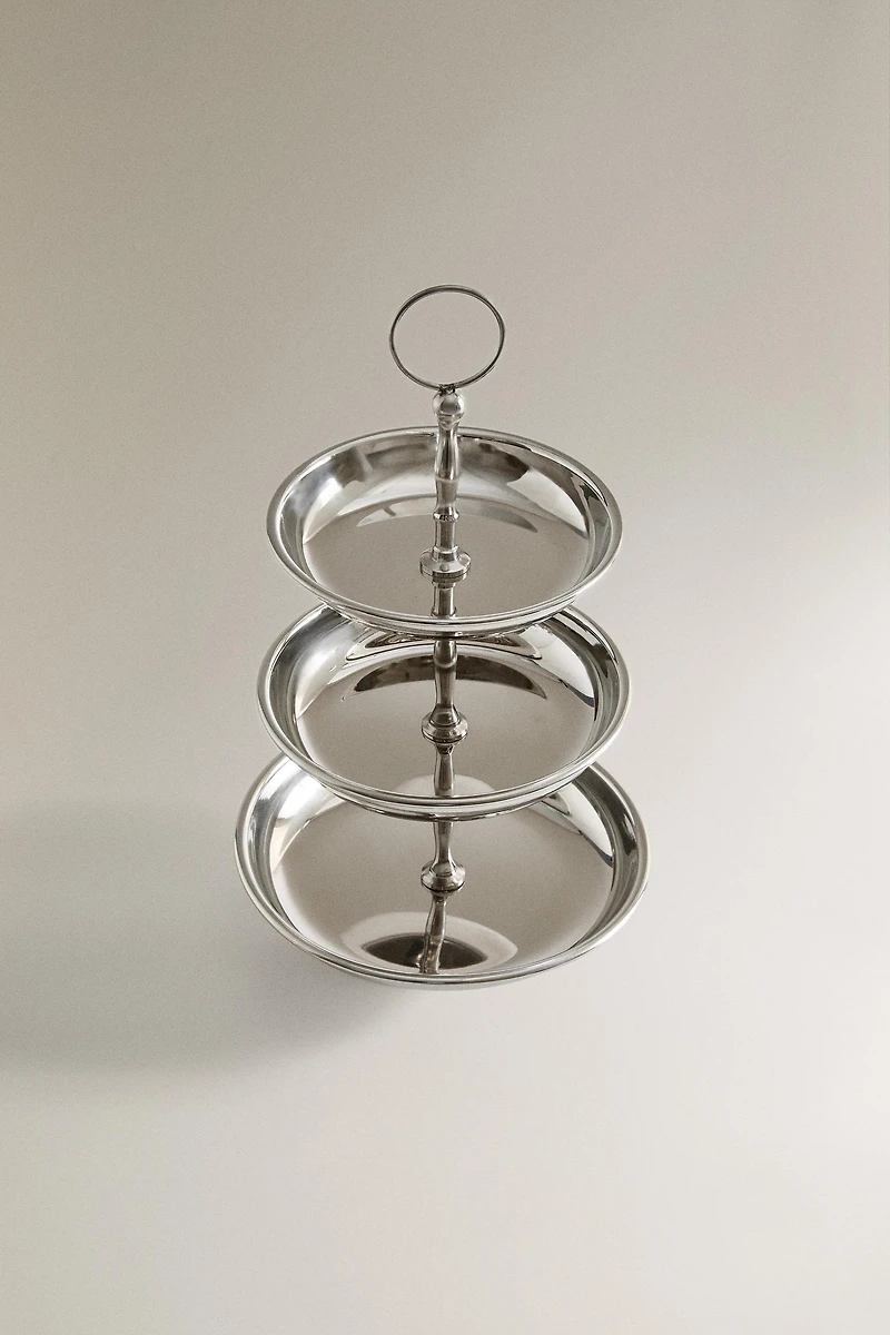 STEEL TIERED SERVING STAND