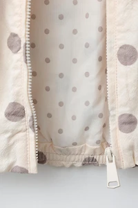 POLKA DOT QUILTED BOMBER JACKET