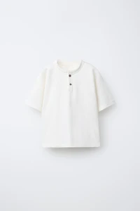 PLAIN HENLEY T-SHIRT
