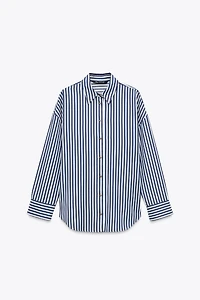 STRIPED SHIRT WITH METALLIC THREAD