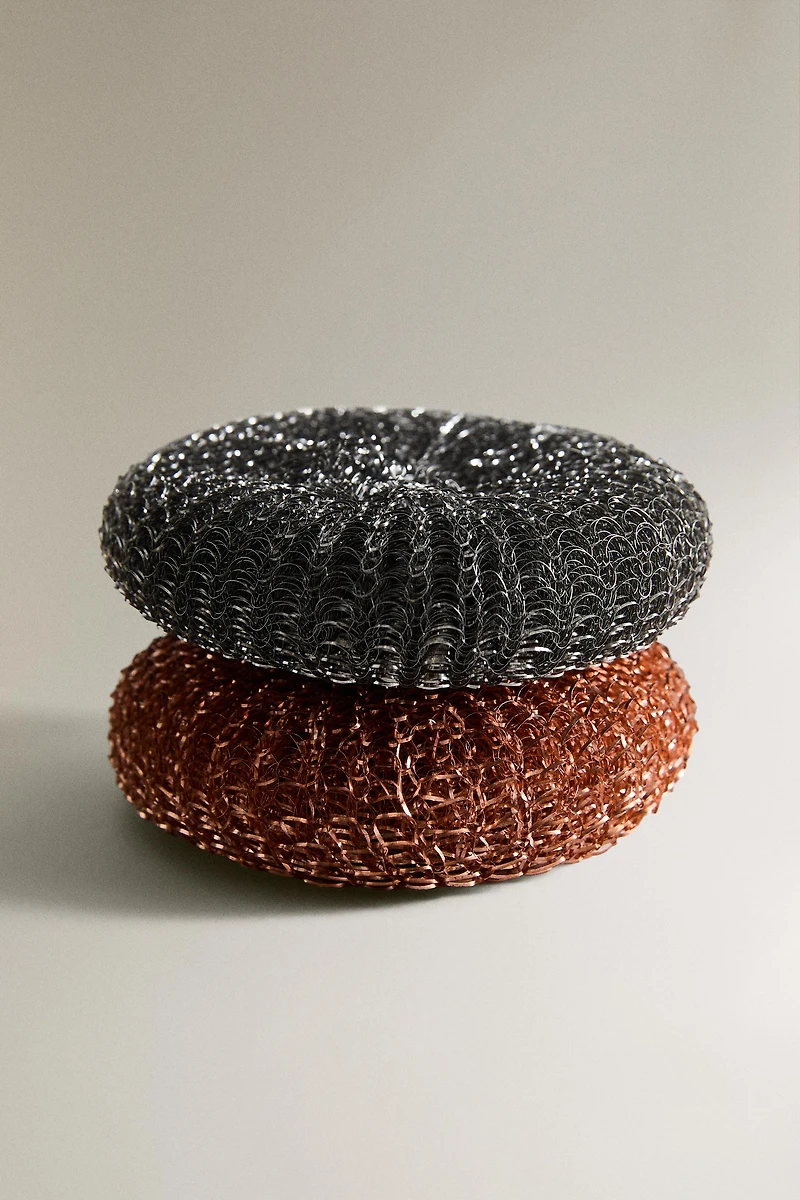 STAINLESS STEEL SCOURER PACK (PACK OF 2)
