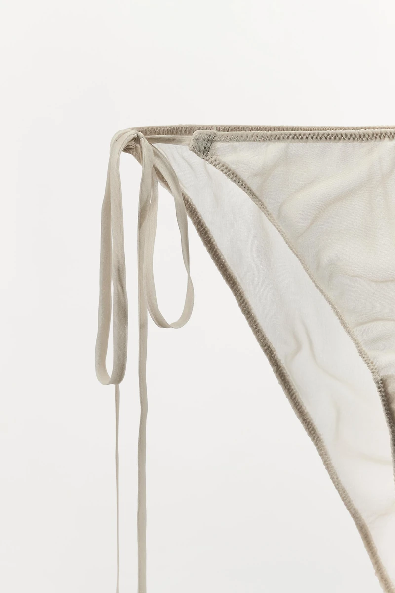 100% SILK PANTIES WITH TIES