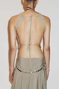 RIB OPEN BACK T-SHIRT