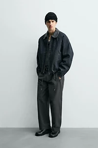 VESTE EN DENIM COL COMBINÉ