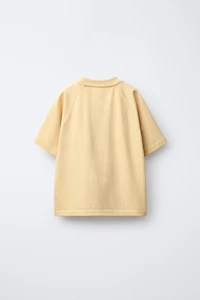 RAISED TEXT T-SHIRT AND BERMUDA JOGGING SET