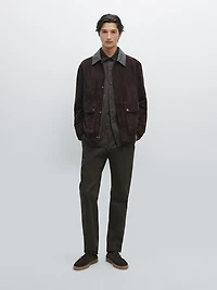 100% cotton slim fit trousers