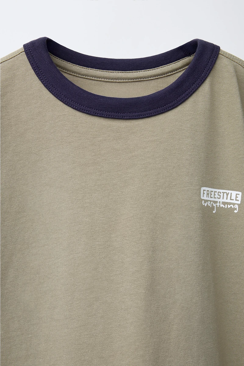 CONTRAST TRIM T-SHIRT