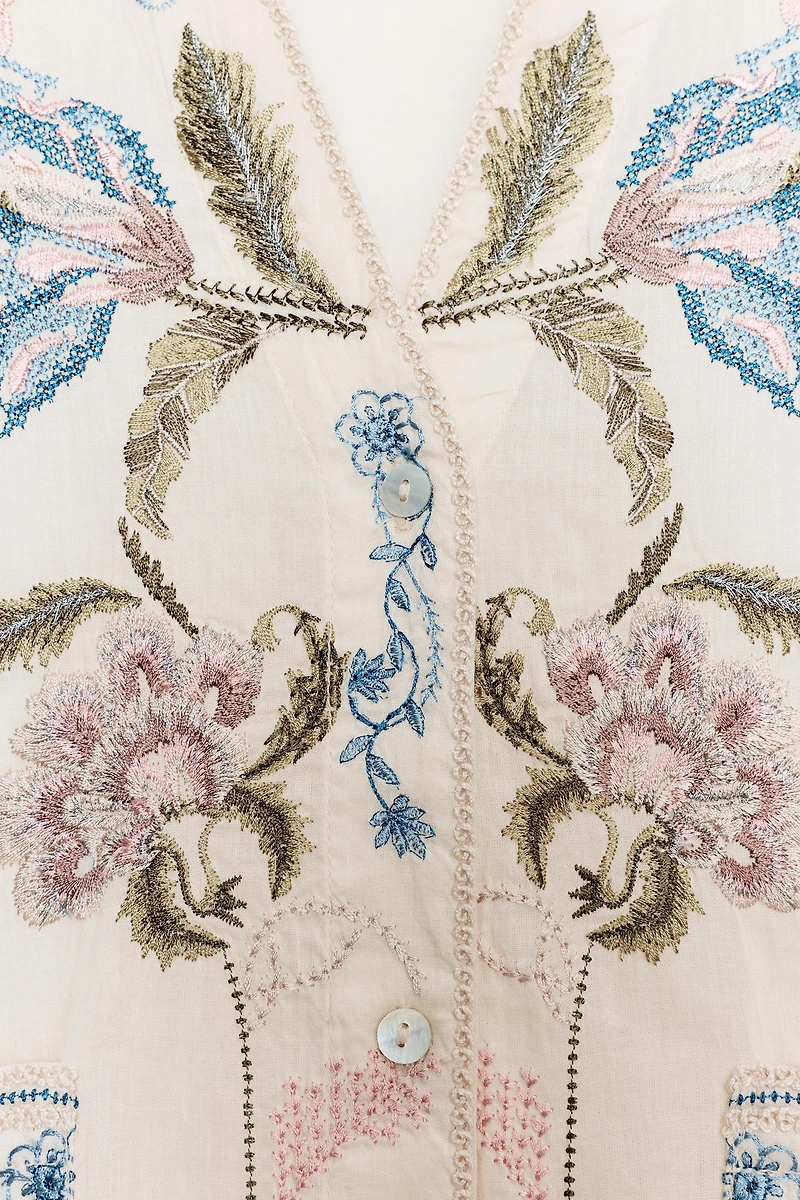 ZW COLLECTION EMBROIDERED SHIRT