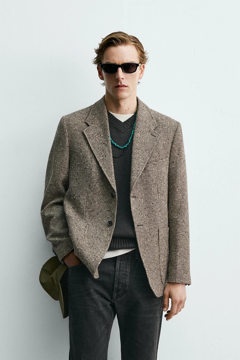BLAZER STRUCTURÉ LAINE - COTON AARON LEVINE X ZARA