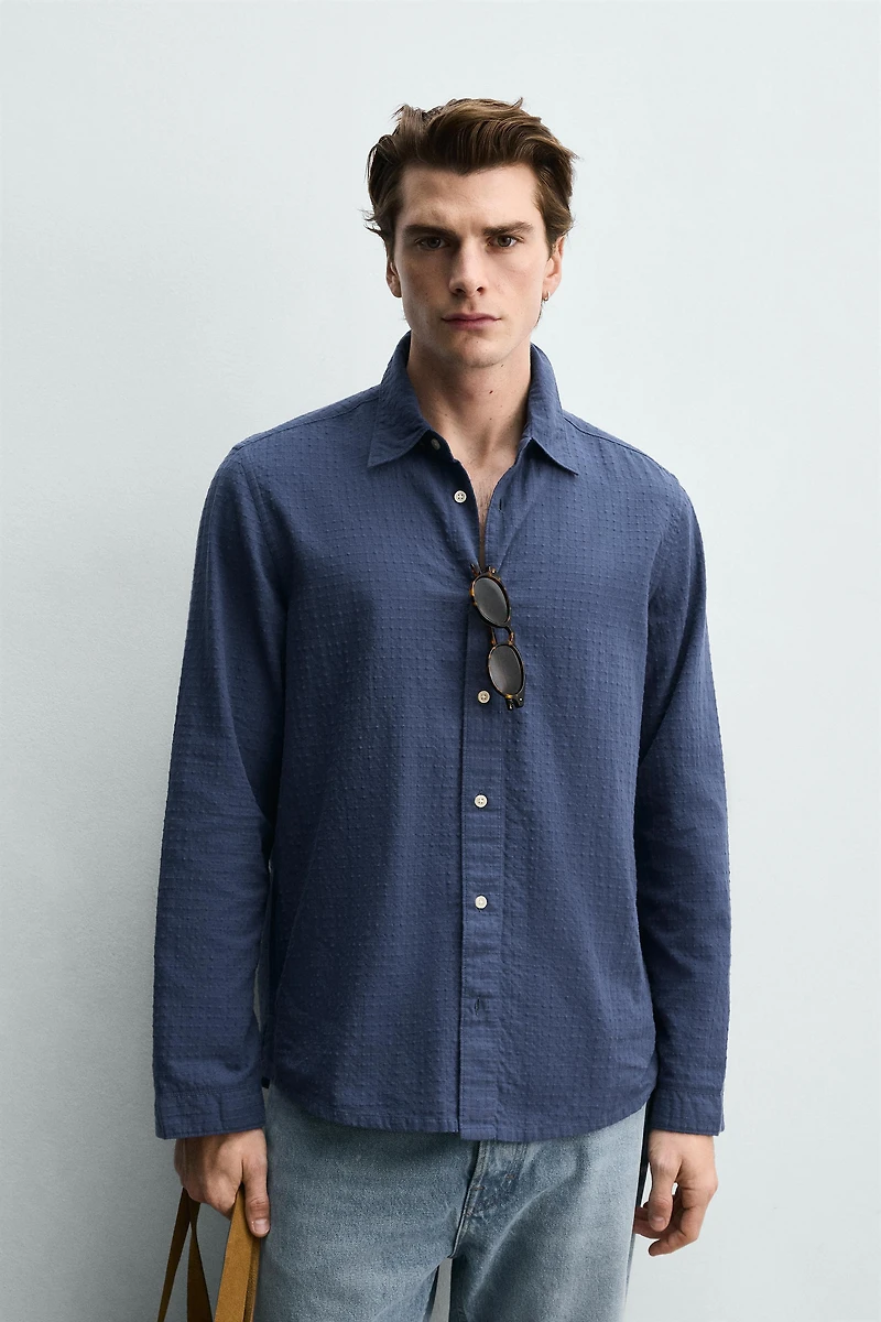 PLAID JACQUARD SHIRT