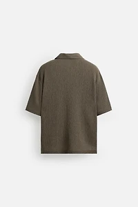 WRINKLED EFFECT TEXTURED SHIRT