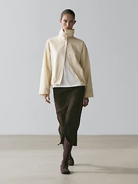 Veste en coton à détail boutons