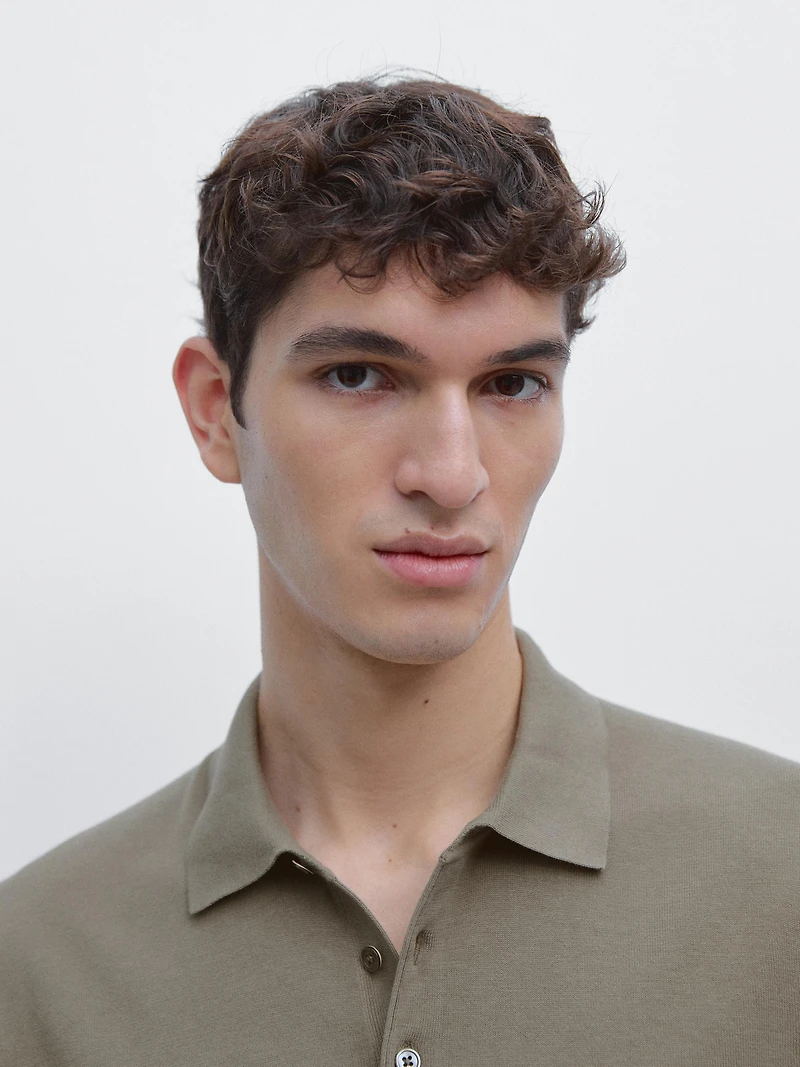 100% cotton knit short sleeve polo shirt