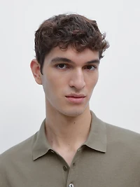 100% cotton knit short sleeve polo shirt