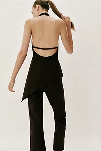 LINEN HALTER TOP