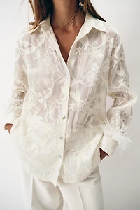 CHEMISE BRODÉE PLUMES