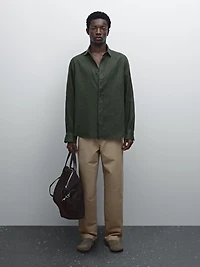 100% linen slim fit shirt