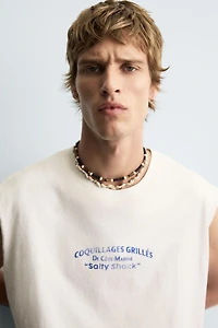 T-SHIRT DÉBARDEUR IMPRIMÉ DÉLAVÉ
