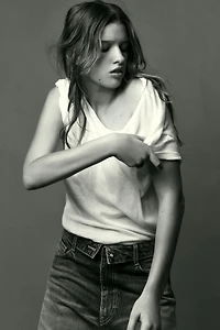 JEAN TAILLE MOYENNE TRF CEINTURE PLIÉE