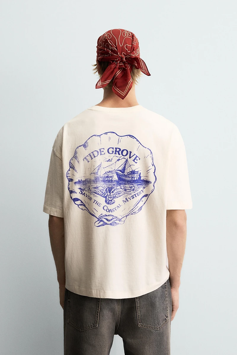 T-SHIRT IMPRIMÉ DÉLAVÉ