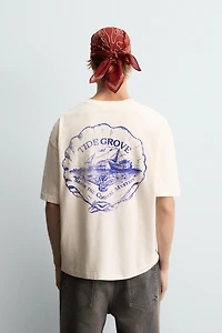 T-SHIRT IMPRIMÉ DÉLAVÉ