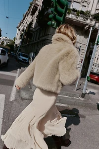 DOUBLE-FACED FAUX FUR JACKET