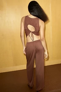 DRAWSTRING FLOWY PANTS