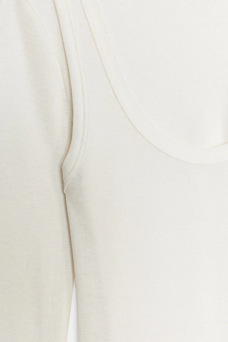 TURTLENECK OVERLAY SHIRT