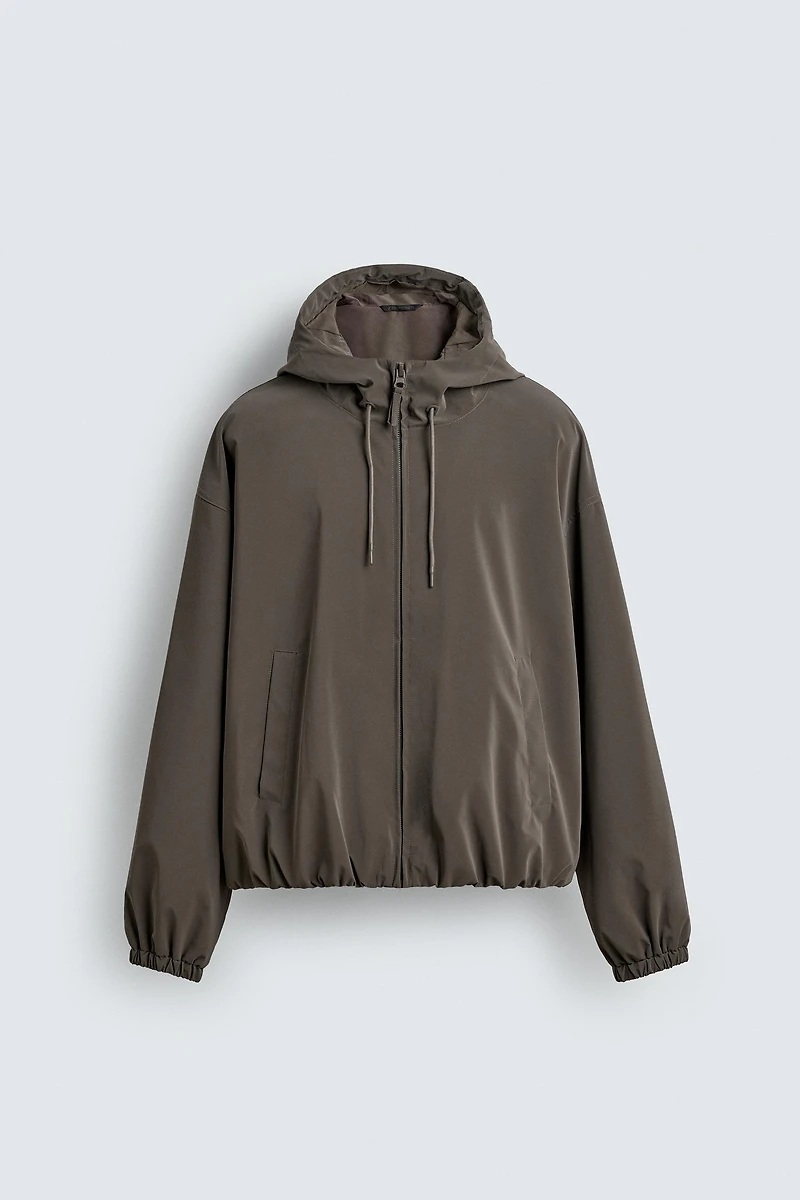 LIGHTWEIGHT HOODED TECHNICAL JACKET