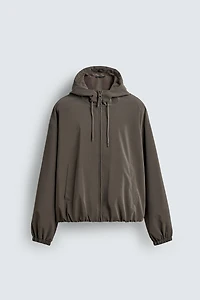 LIGHTWEIGHT HOODED TECHNICAL JACKET