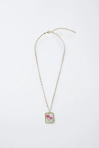 BEADED PENDANT NECKLACE
