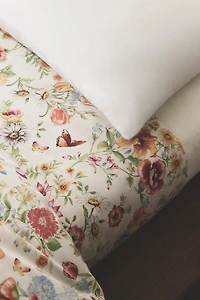 DRAP PLAT SATIN IMPRIMÉ FLEURS