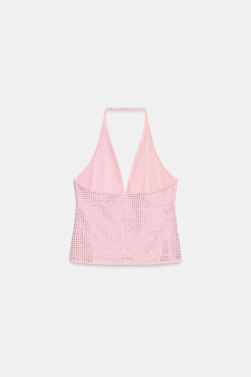 SPARKLY HALTER TOP