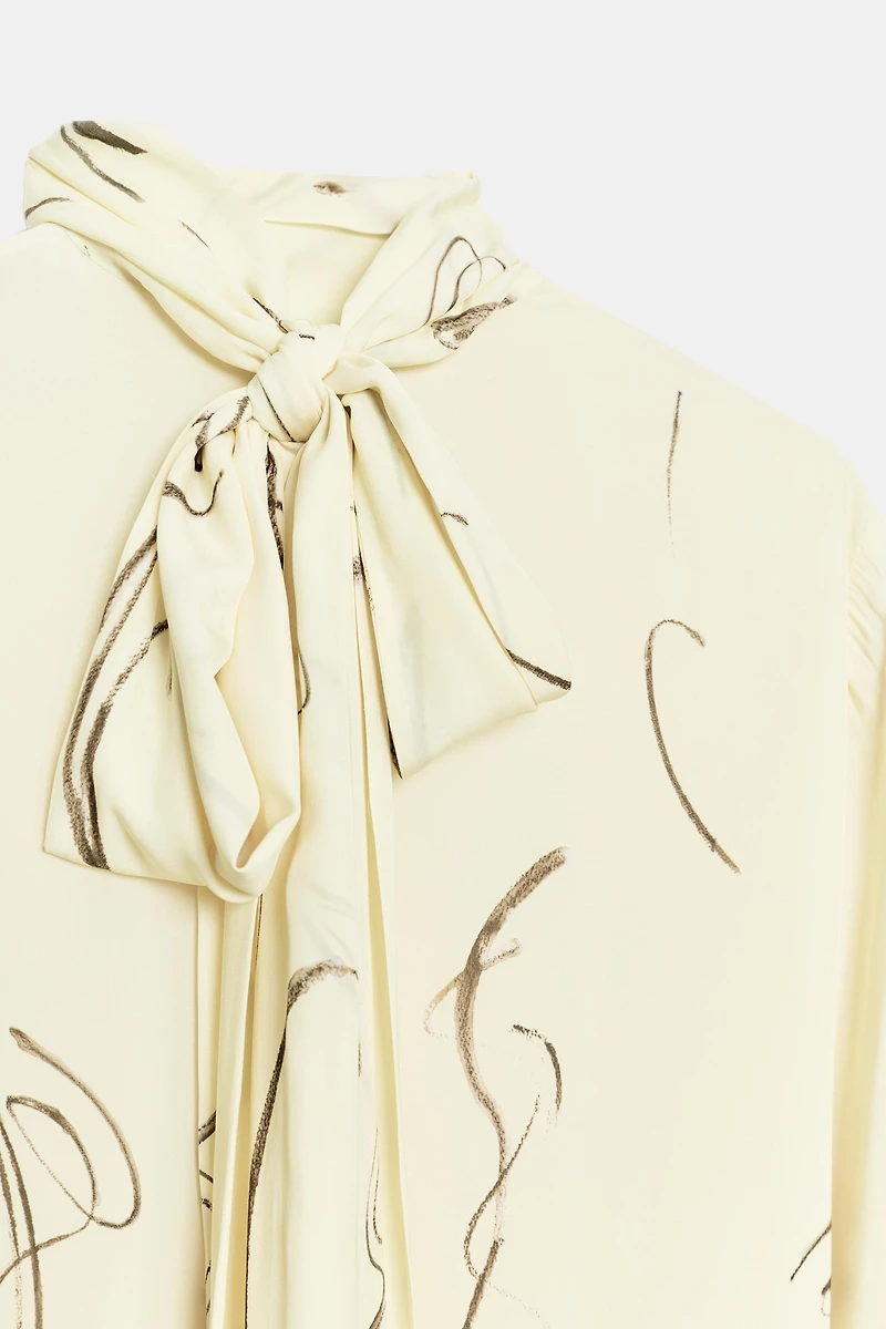ZW COLLECTION PRINTED DRESS WITH TIES