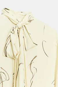 ZW COLLECTION PRINTED DRESS WITH TIES