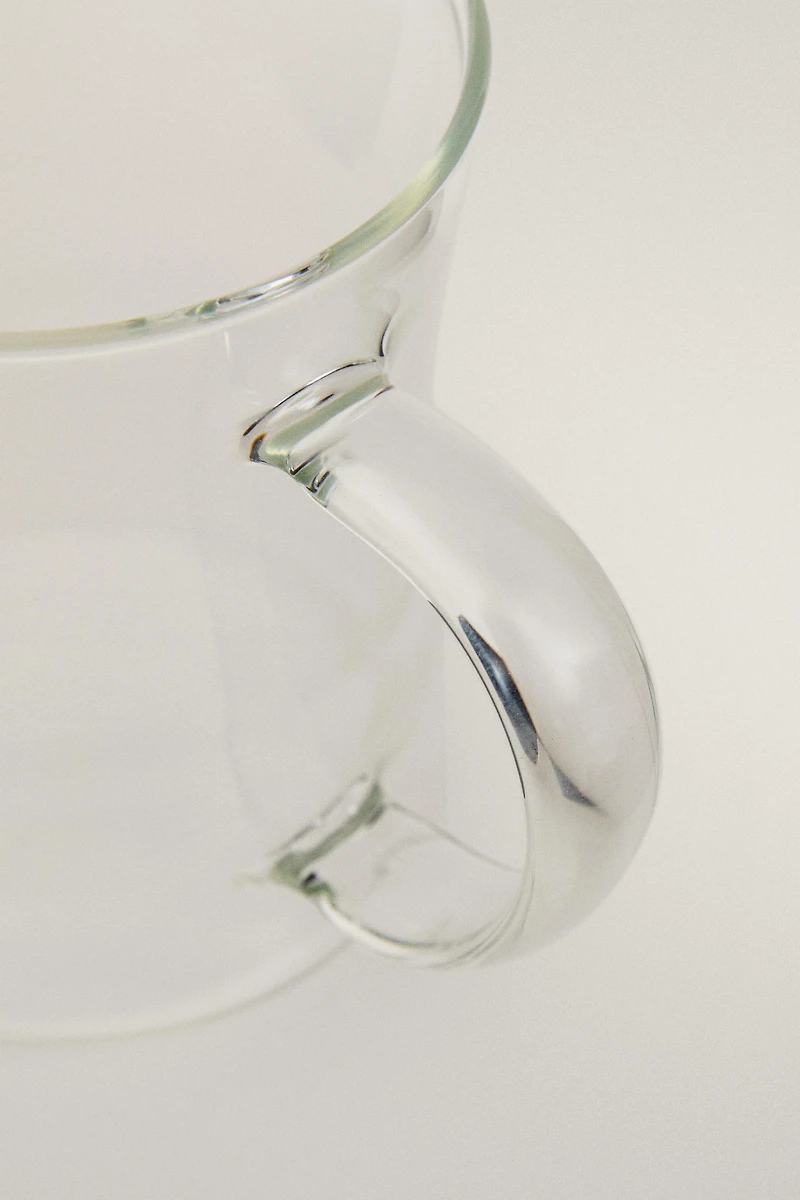EMBOSSED BOROSILICATE GLASS MUG